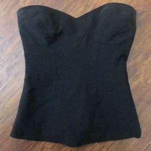 Black Bebe zip up bustier size 0